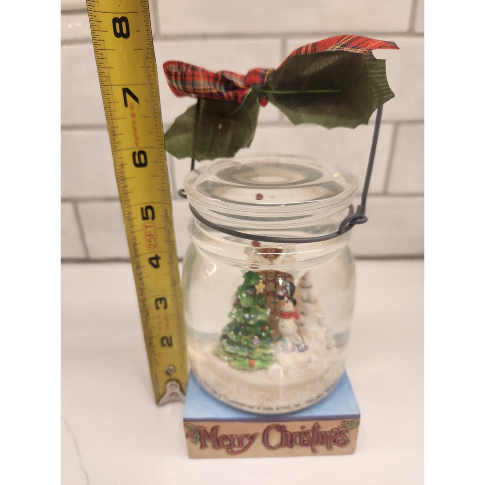 Jim Shore Heartwood Creek Christmas Preserve a Memory Canning Jar‎ Snow Globe - Picture 10 of 11